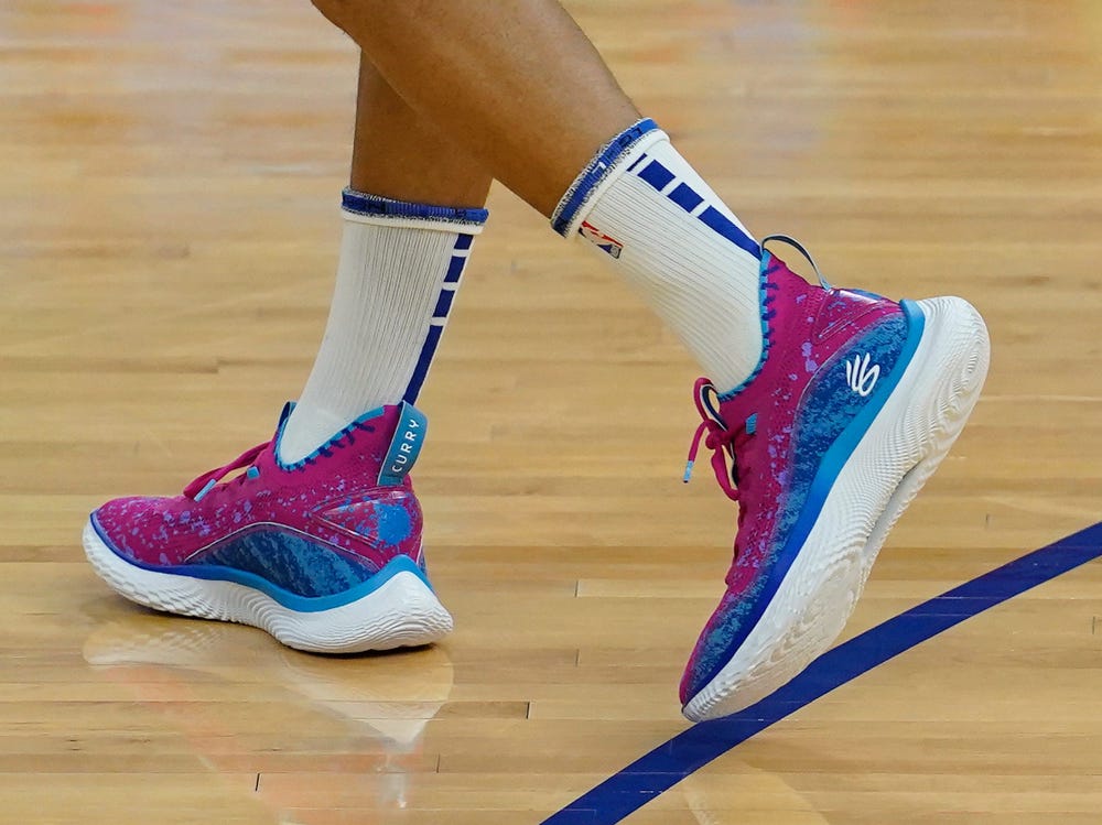 Steph Curry Wears Sneakers His Kids Designed As Birthday Surprise