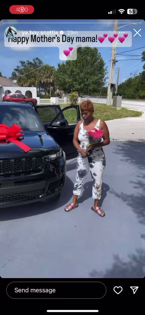 on X: "Scottie Barnes surprises his mom with a new car on Mother's Day🥹  https://t.co/I7K8k7pPXo" / X