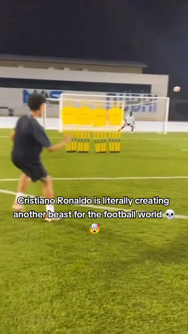 Cristiano Ronaldo Jr follows in dad's footsteps with incredible free-kick  in training session with Chelsea star | The US Sun