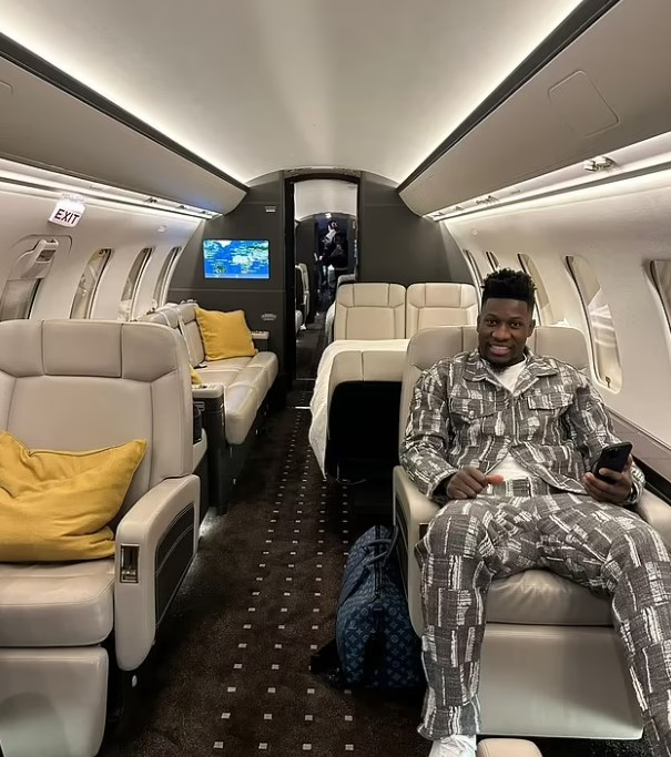 Andre Onana headed straight on to a private jet after Man Utd's draw against Spurs on Sunday