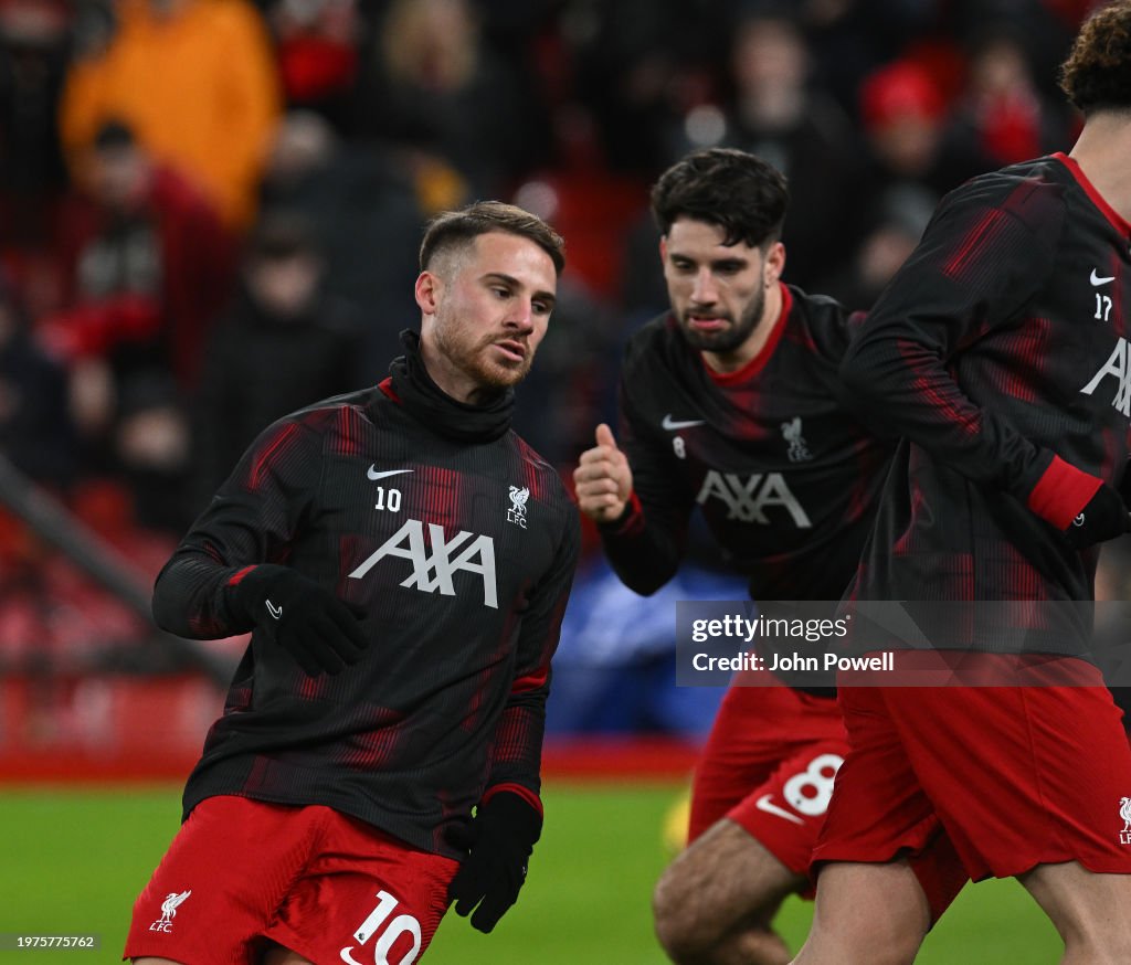 Alexis Mac Allister of Liverpool during the warm-up before the... News  Photo - Getty Images