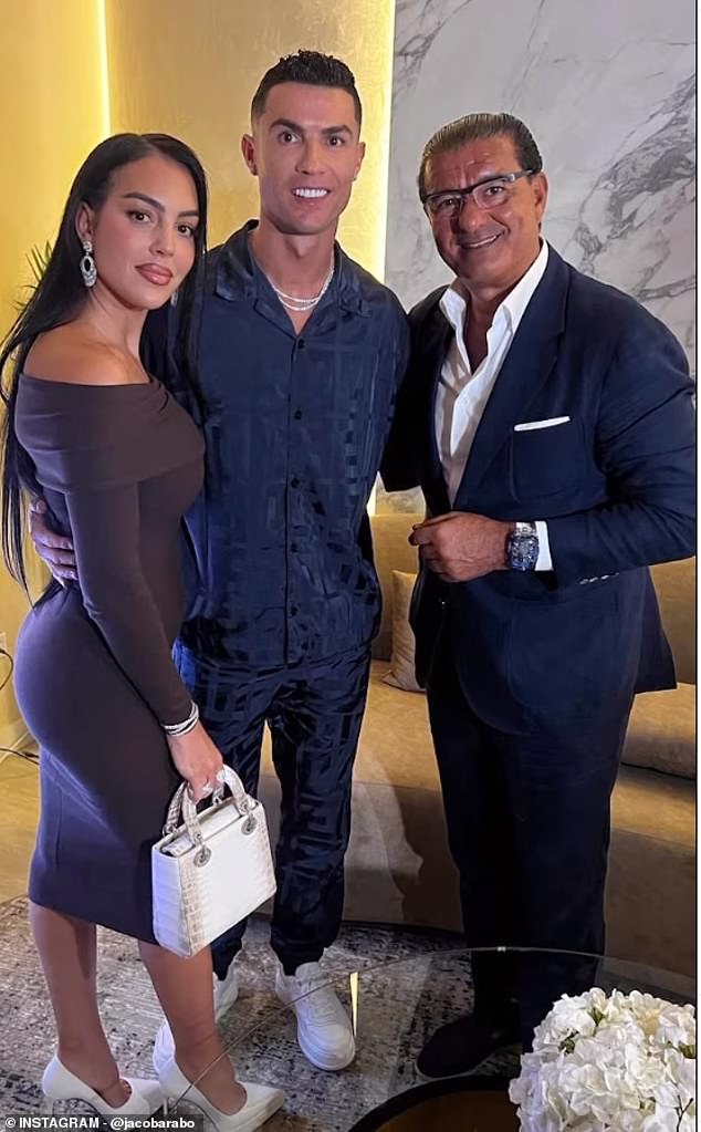 Watch moment Ronaldo gets gifted $1.3million Jacob watch while posing in  $2,080 Givenchy outfit alongside girlfriend Georgina Rodriguez | Daily Mail  Online