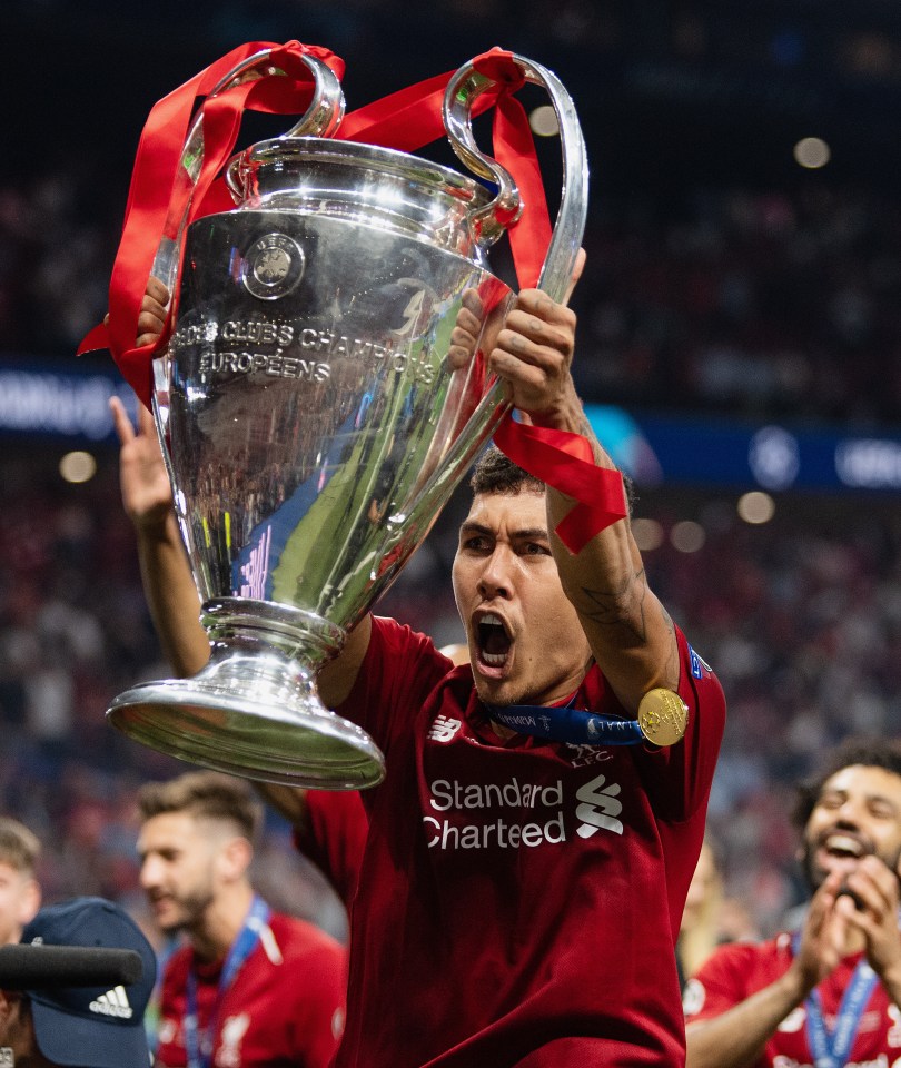 Liverpool star Roberto Firmino gets tattoo of him hoisting Champions League  trophy – The Irish Sun | The Irish Sun