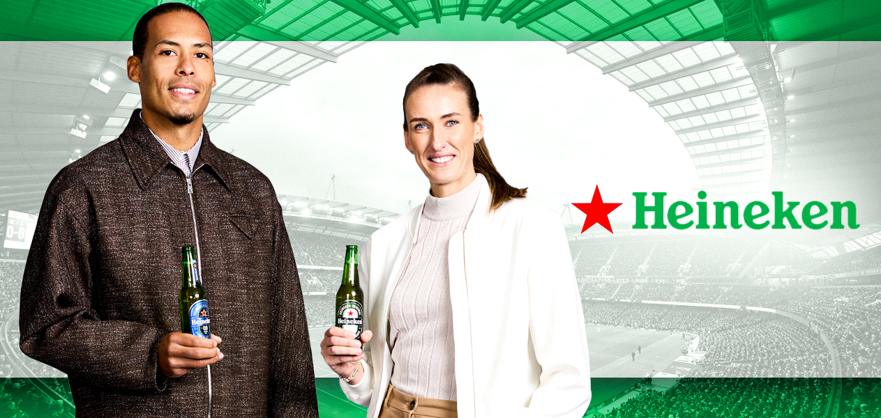 Heineken honors the modern Face of Football fandom with Liverpool star Virgil Van Dijk and Jill Scott MBE