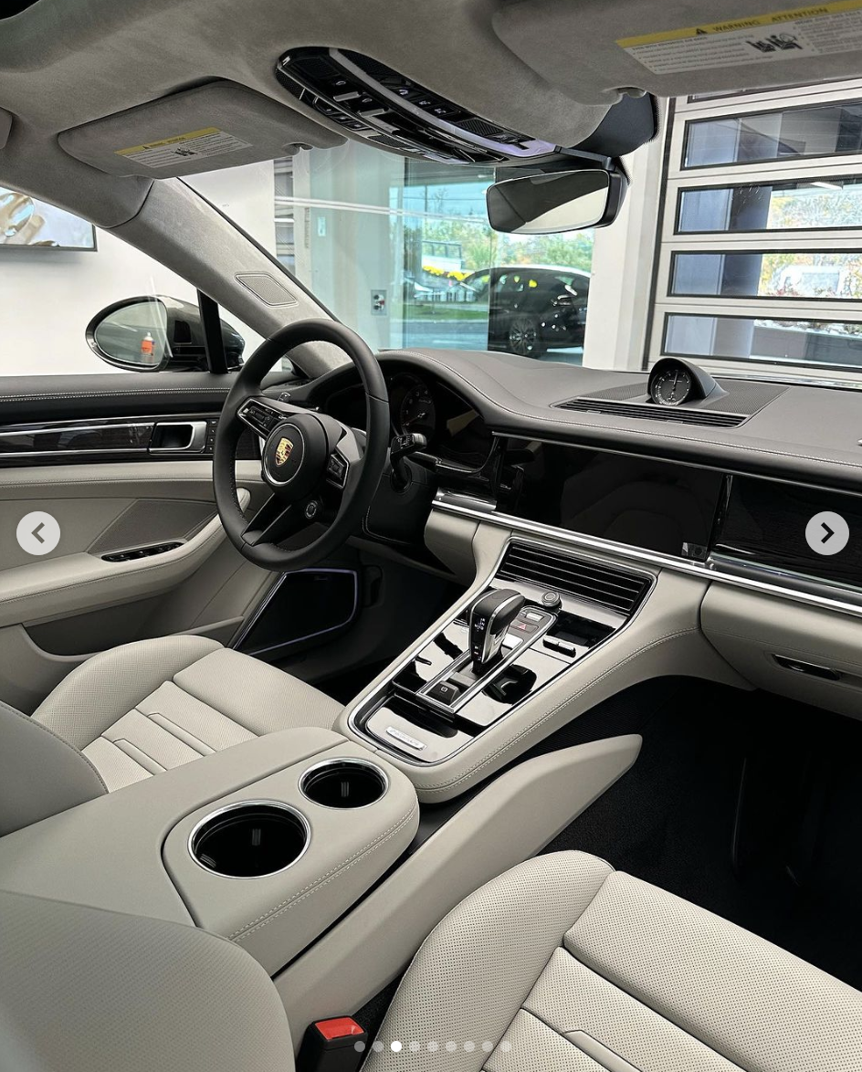 The interiors for the Porsche are futuristic and stunning