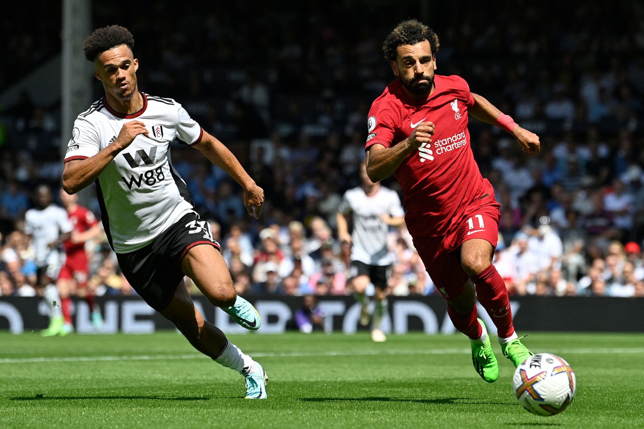 USMNT Only on X: ": Antonee Robinson marking Mo Salah in Fulham's 2-2  draw with Liverpool today. https://t.co/49P2jx385M" / X