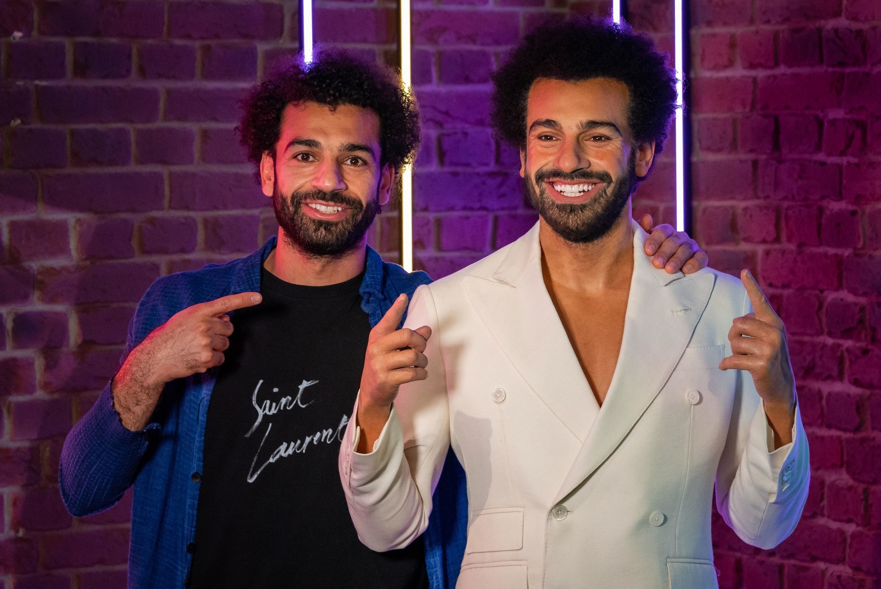 Liverpool sensation Salah was chuffed with his new waxwork