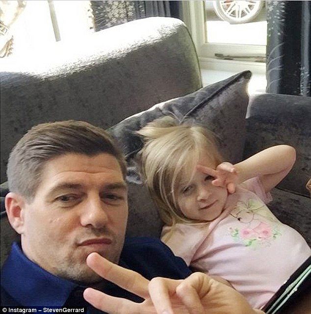 Steven Gerrard's posts cute picture with his daughter as Father Time  catches up with Liverpool legend on road to long goodbye | Daily Mail Online