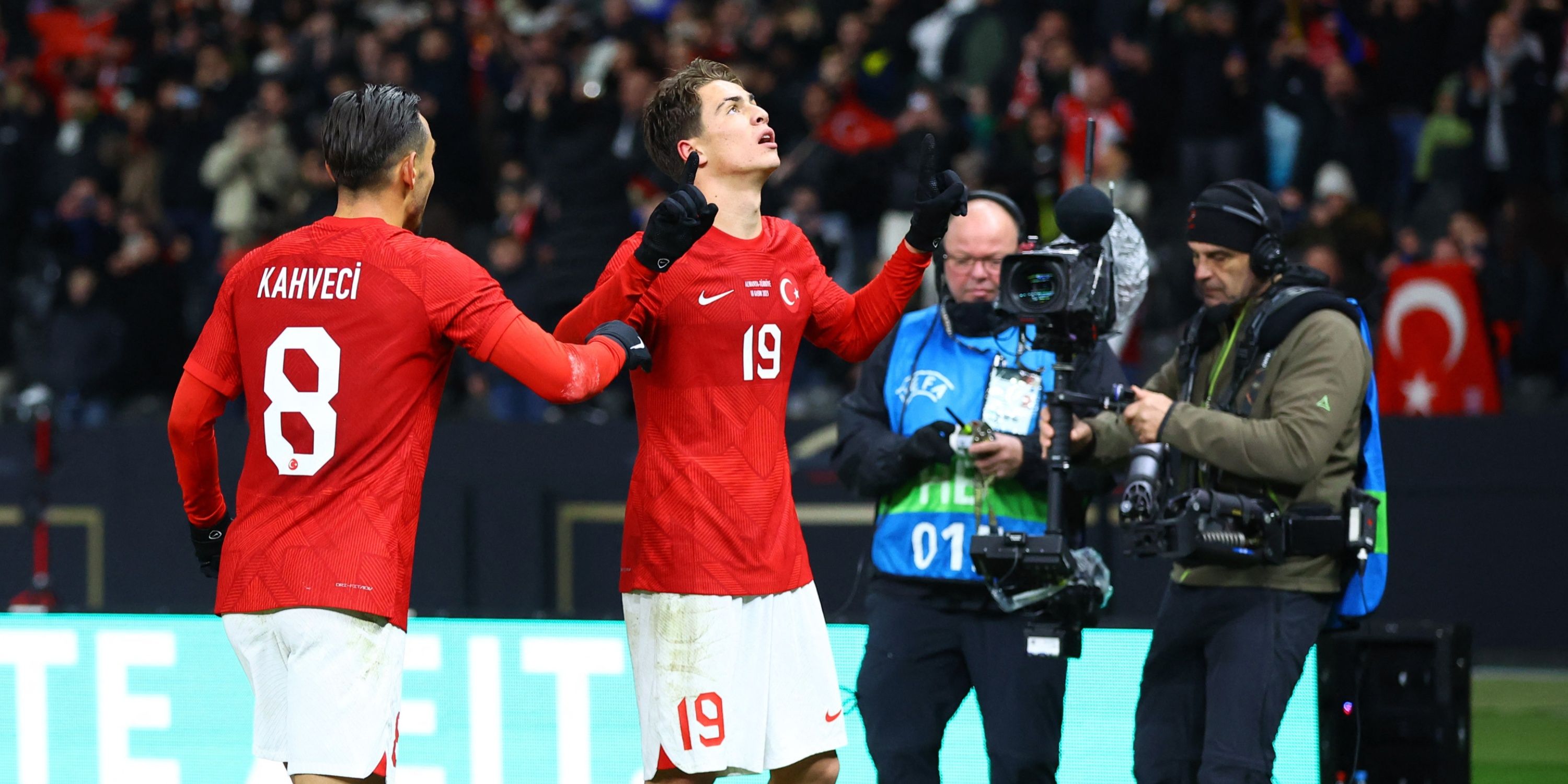 Kenan Yildiz celebrates.